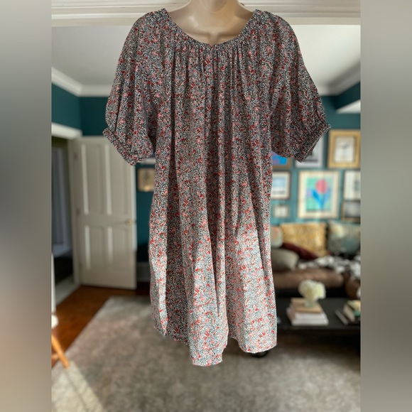 7/4 SALE!🇺🇸DÔEN CHESTNUT🇺🇸Dress-White Petite Jardin! EUC! Size XS! - Picture 2 of 6